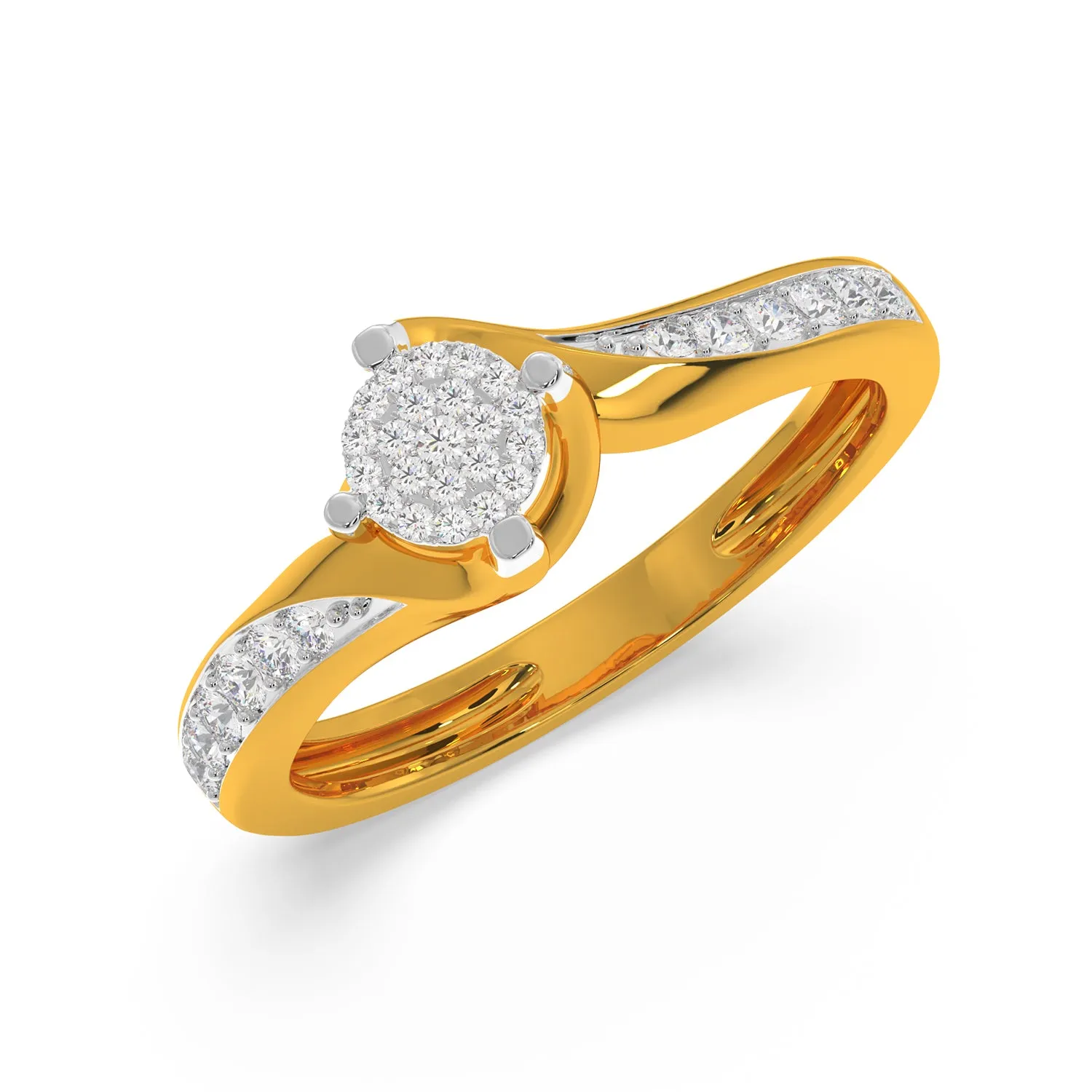 Composite Solitaire Look Ring