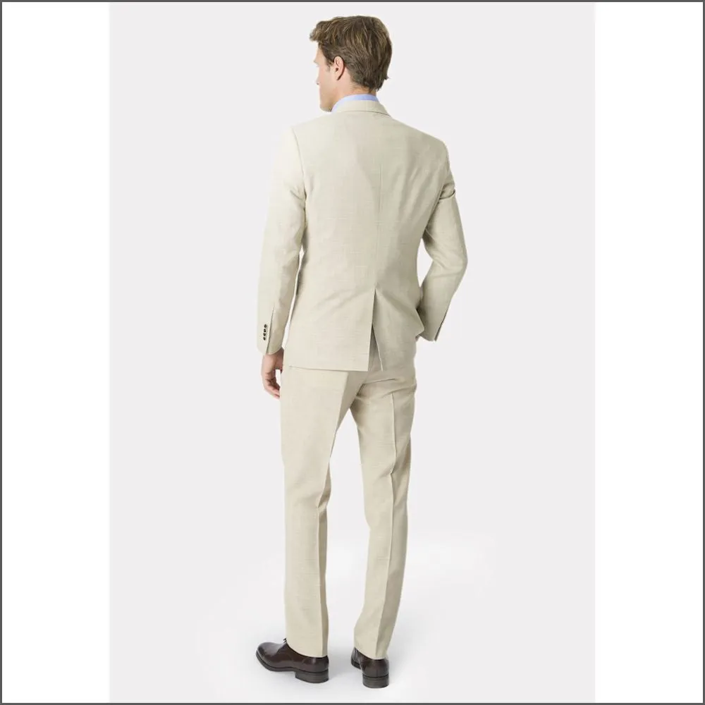 Constable Tailored Fit Natural Linen Mix Jacket from Brook Taverner>