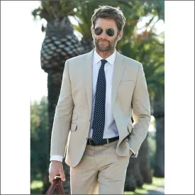 Constable Tailored Fit Natural Linen Mix Jacket from Brook Taverner>