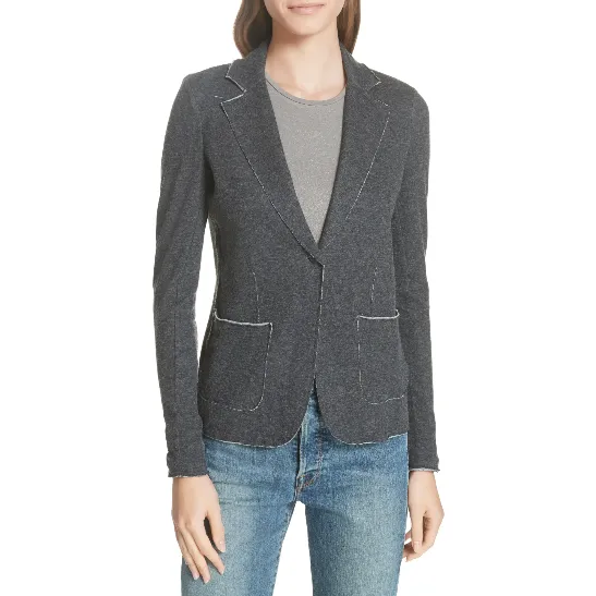 Cotton Cashmere Blazer - Light Grey