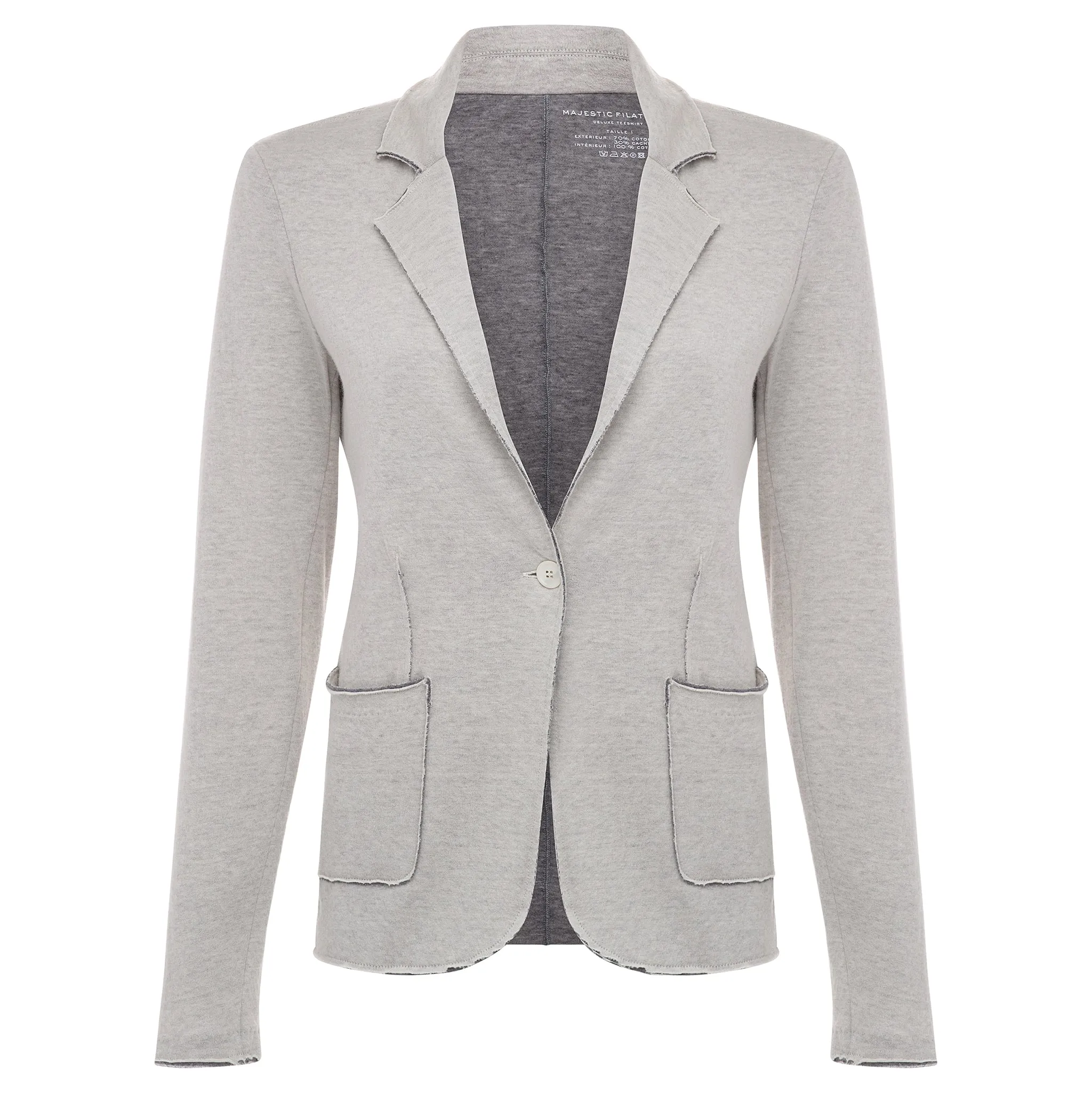 Cotton Cashmere Blazer - Light Grey