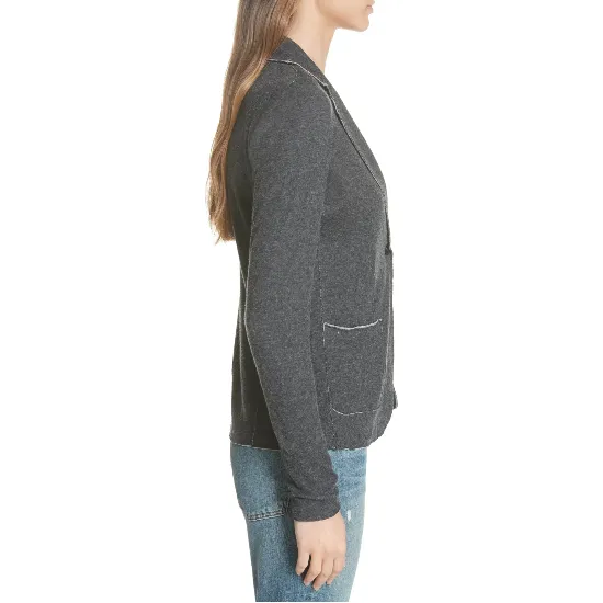 Cotton Cashmere Blazer - Light Grey