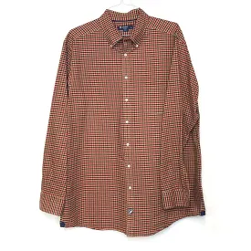 Cremieux Classics Mens Size 2XT Beige Red Green Plaid Button-Down Dress Shirt L/s