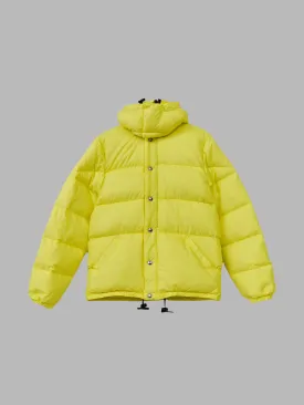 Crescent Down Works bright yellow nylon hooded down puffer jacket - mens S