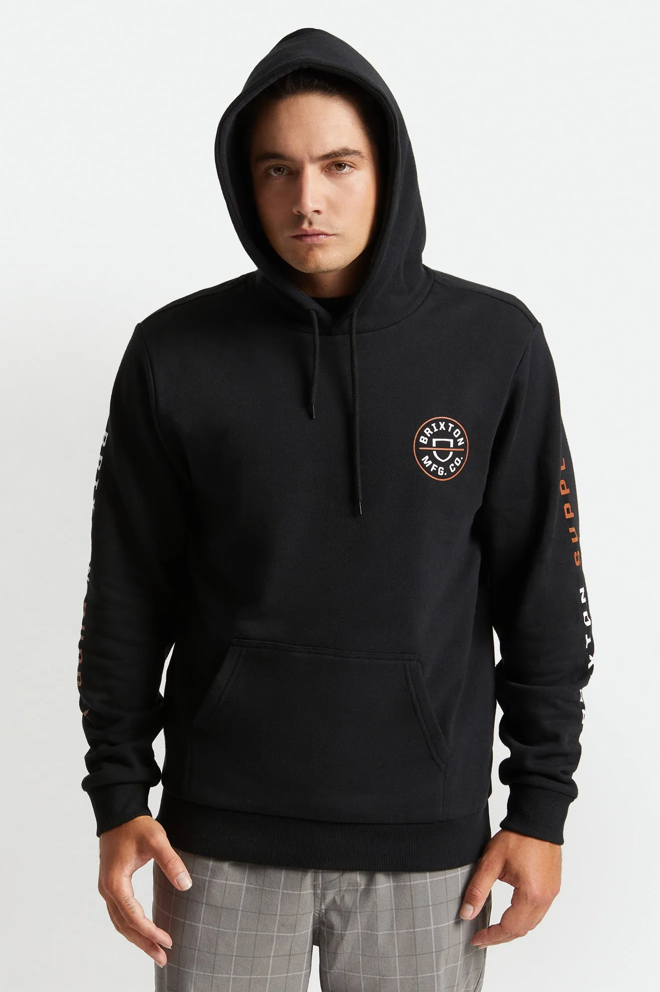 Crest Hood - Black/Caramel/White