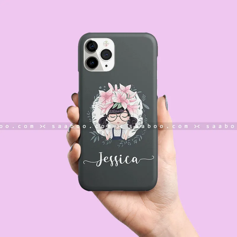 Cute Specs Girl Name Case