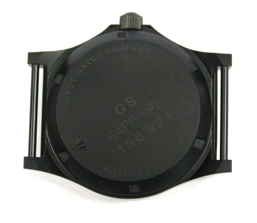 CWC GS Sapphire Subhunter Watch, Black Case with White Dial