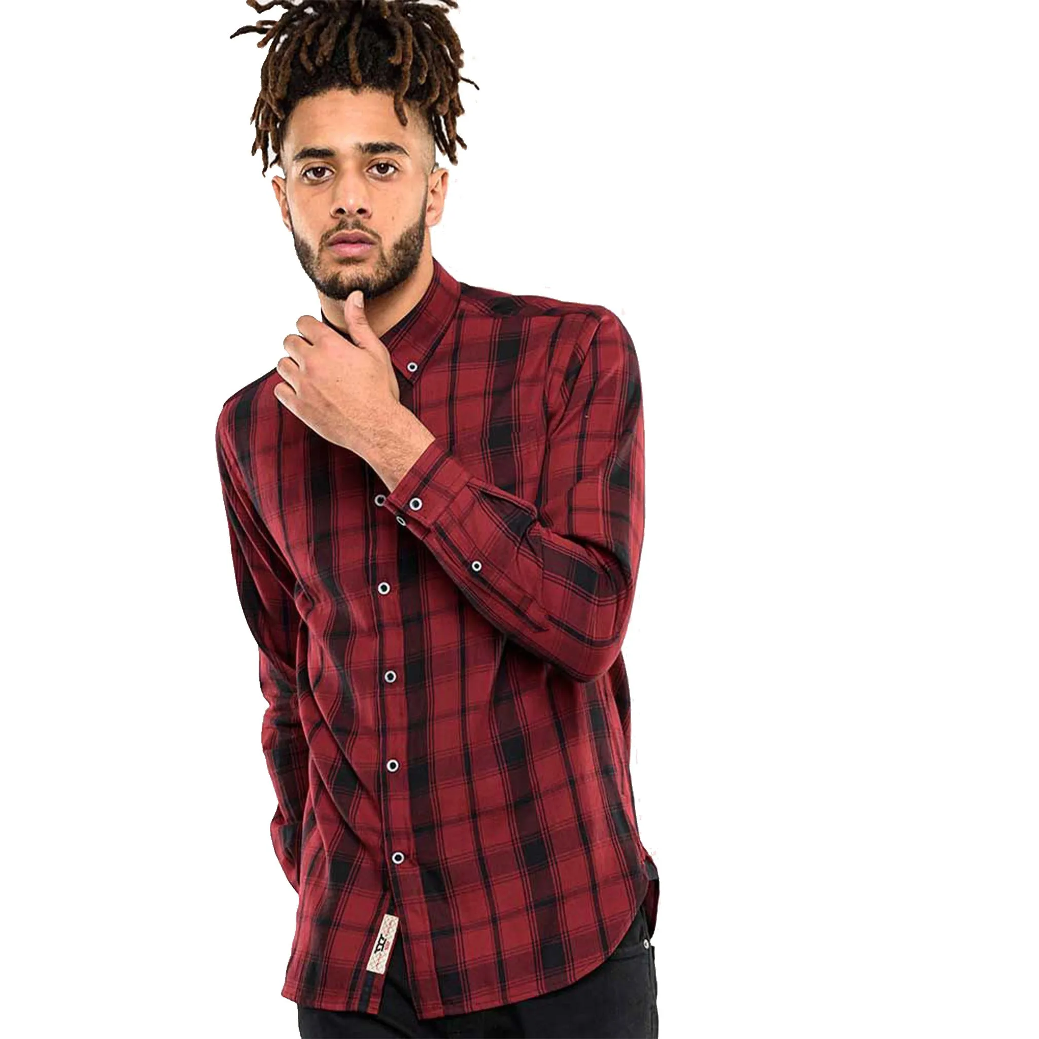 D555 Check Shirt - Benalla Red/Black