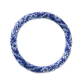 Deep Blue Sea | Himalayan Glass Bead Bracelet