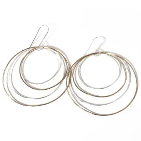 Diminishing Hoop 14Kt Gold Fill and Sterling Silver Earrings DHE002 by Votive Designs Jewelry