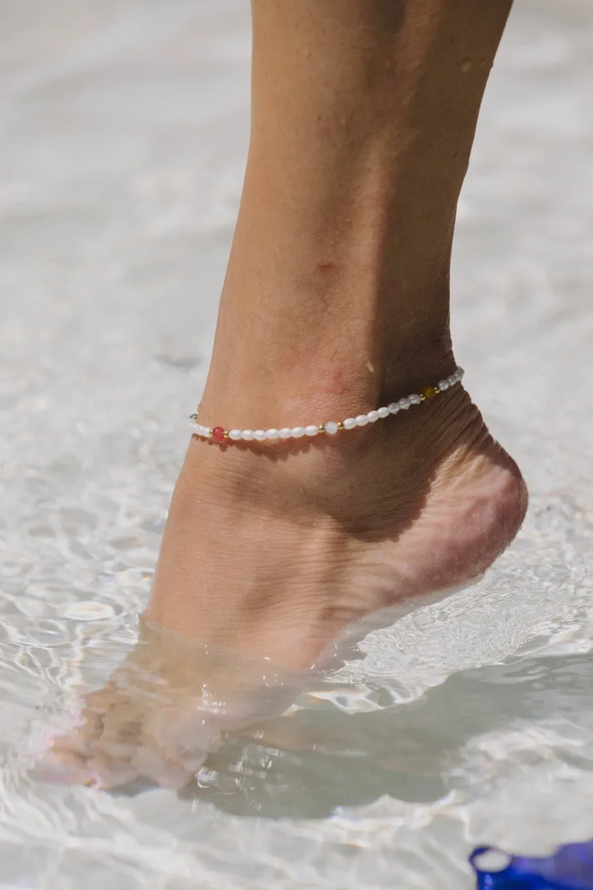 Dotted Pearl Anklet