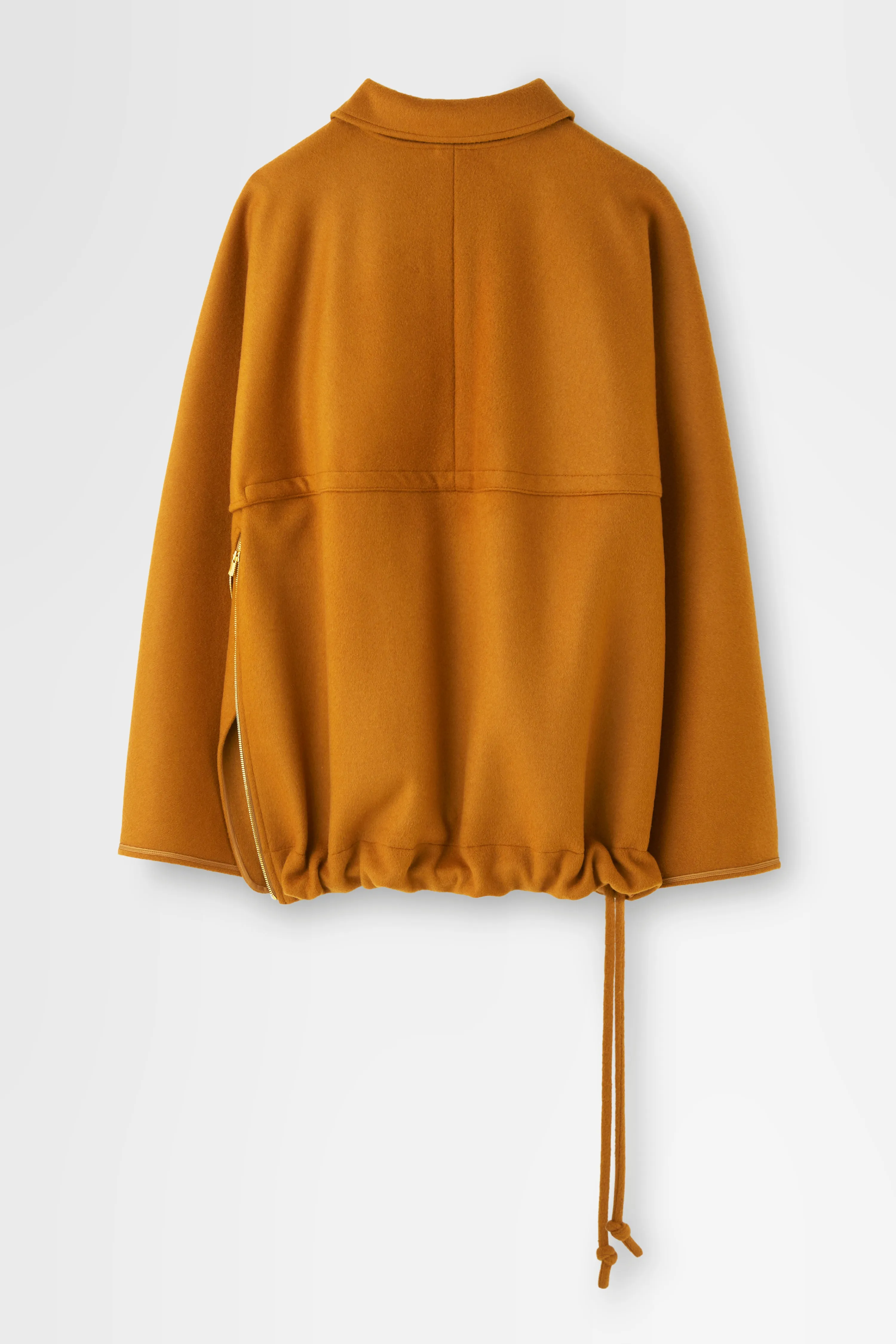 Double-face Beaver Wool Pullover in Camel