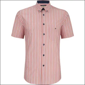 Drifter Ivano Red Multi Stripe SS Shirt 