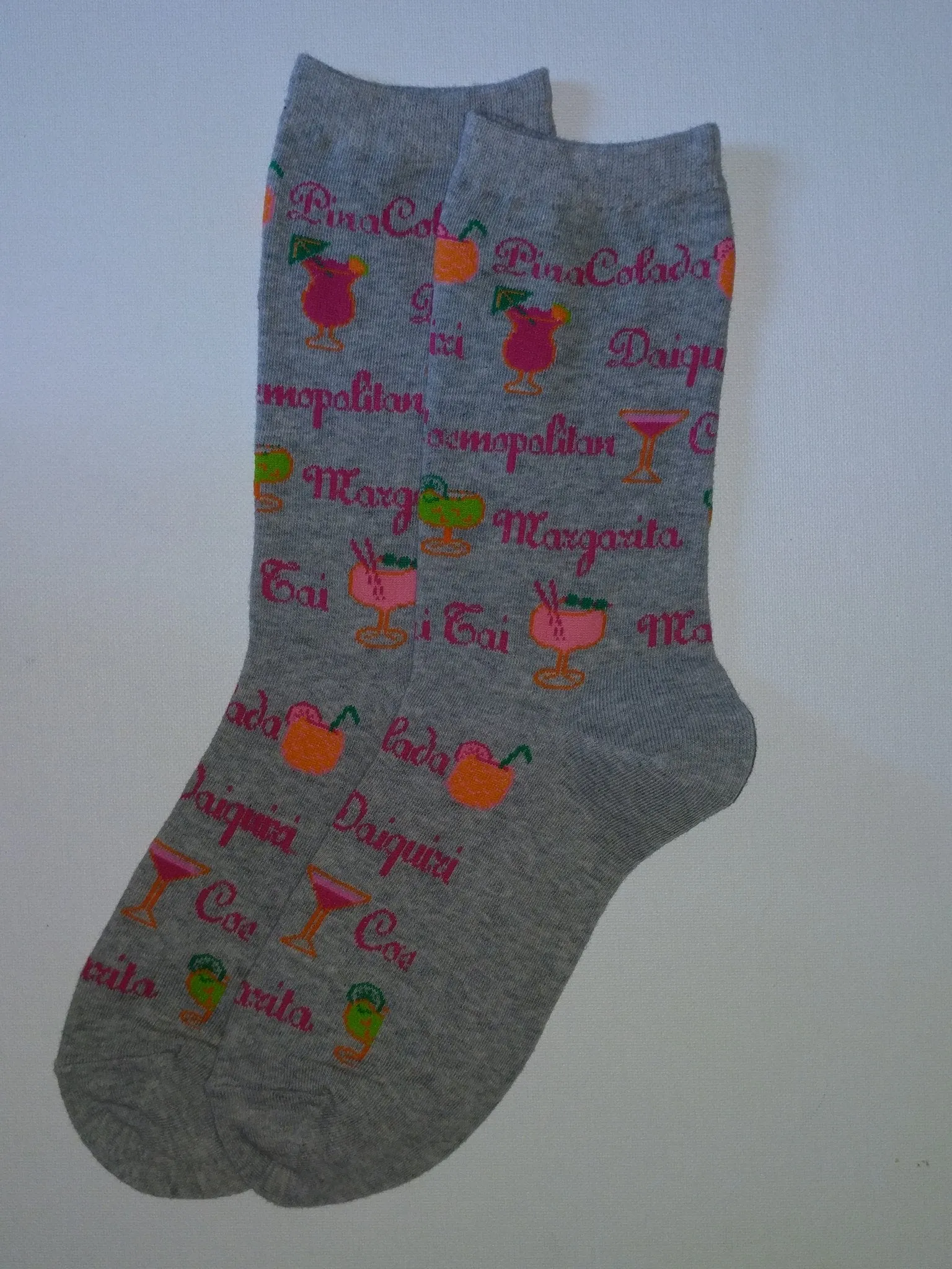 Drink Daiquiri Cosmopolitan Margarita Crew Socks