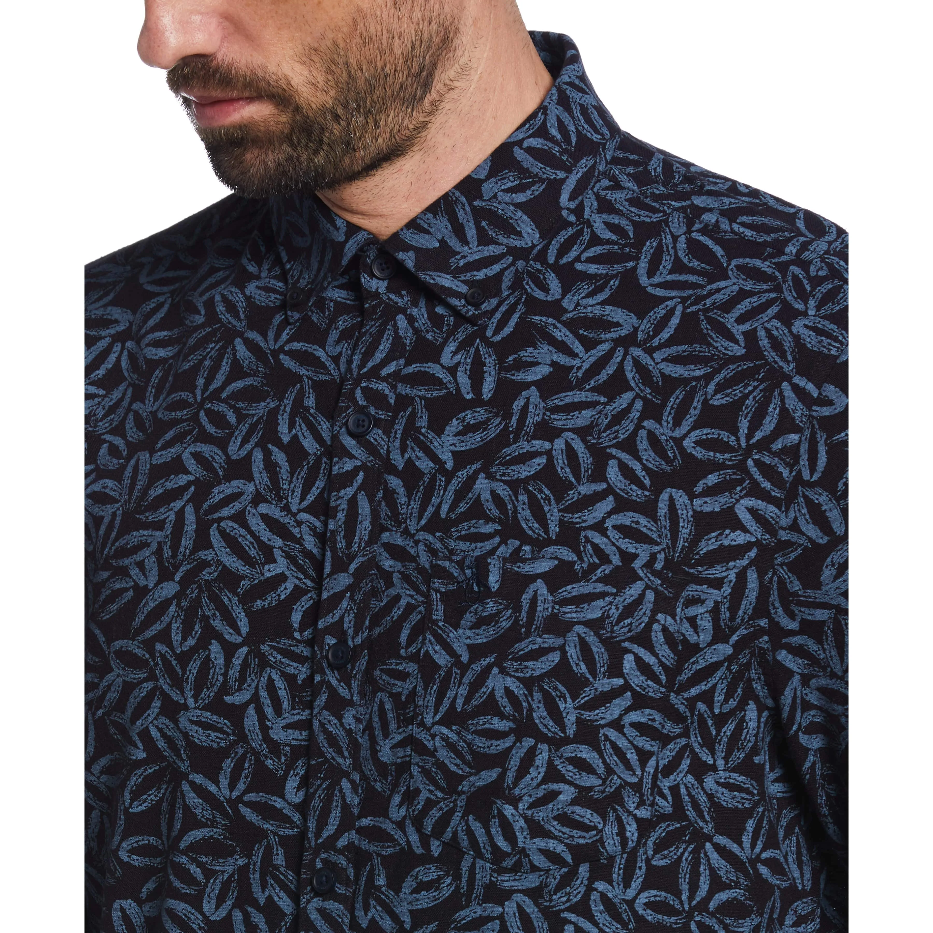 EcoVero™ Linen Blend Oval Print Shirt