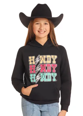 Girl's Rock & Roll Howdy Graphic Hoodie