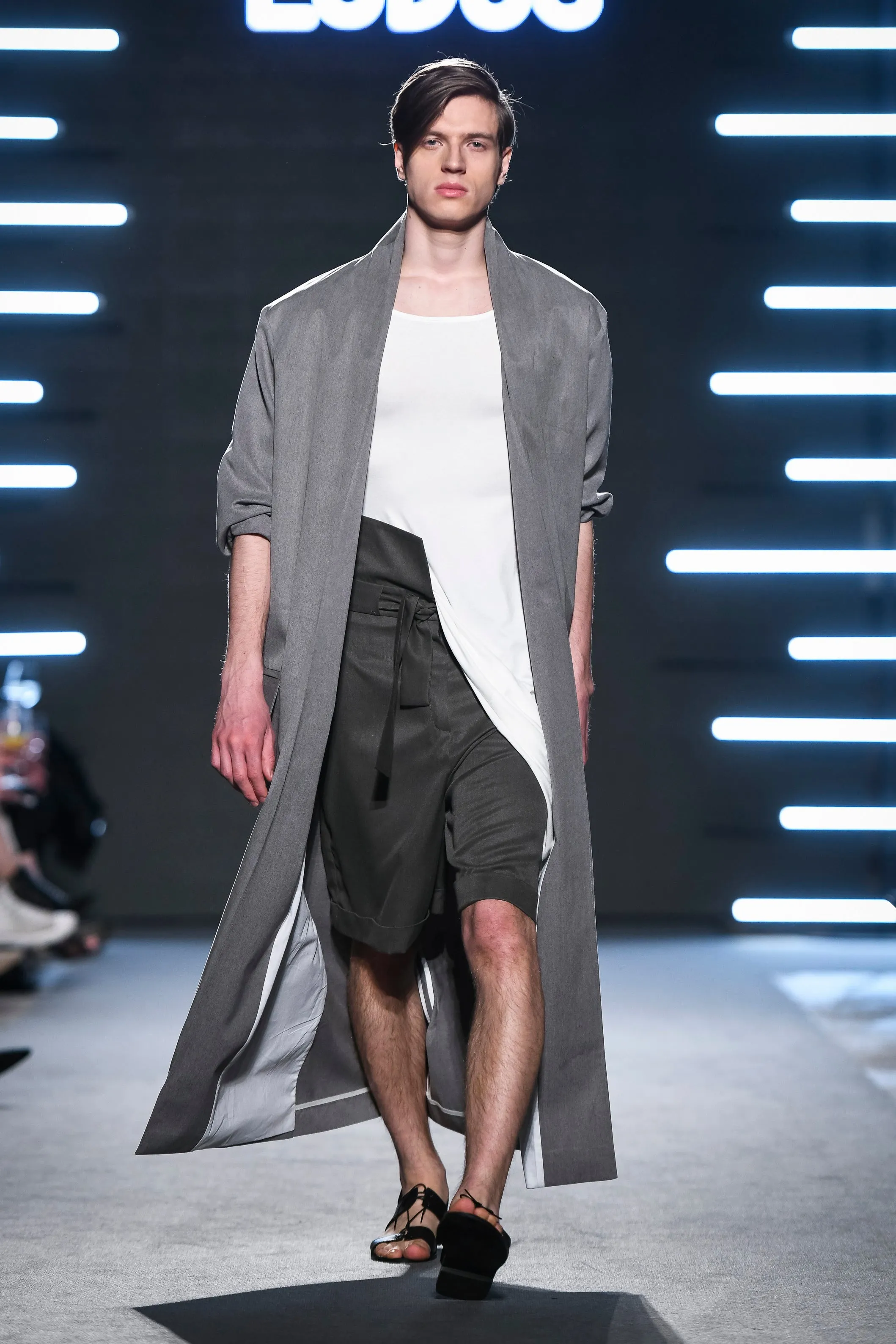 Grey Cotton Overcoat