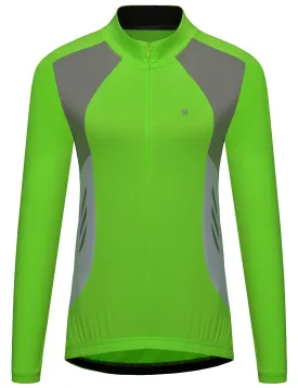 Half Zip Cycling Jerseys Long Sleeve Bike Shirts Running Hiking Breathable