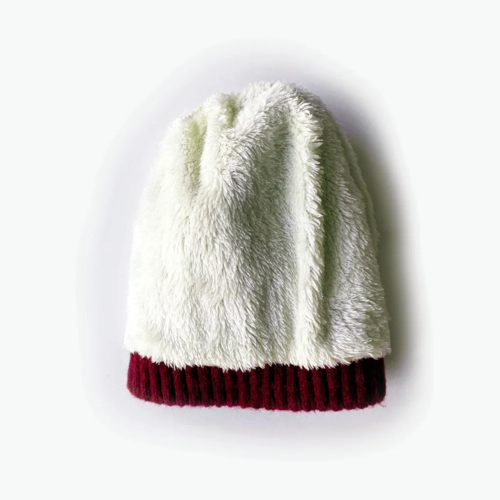 Jane Fleece Lined Beanie - Cherry Red