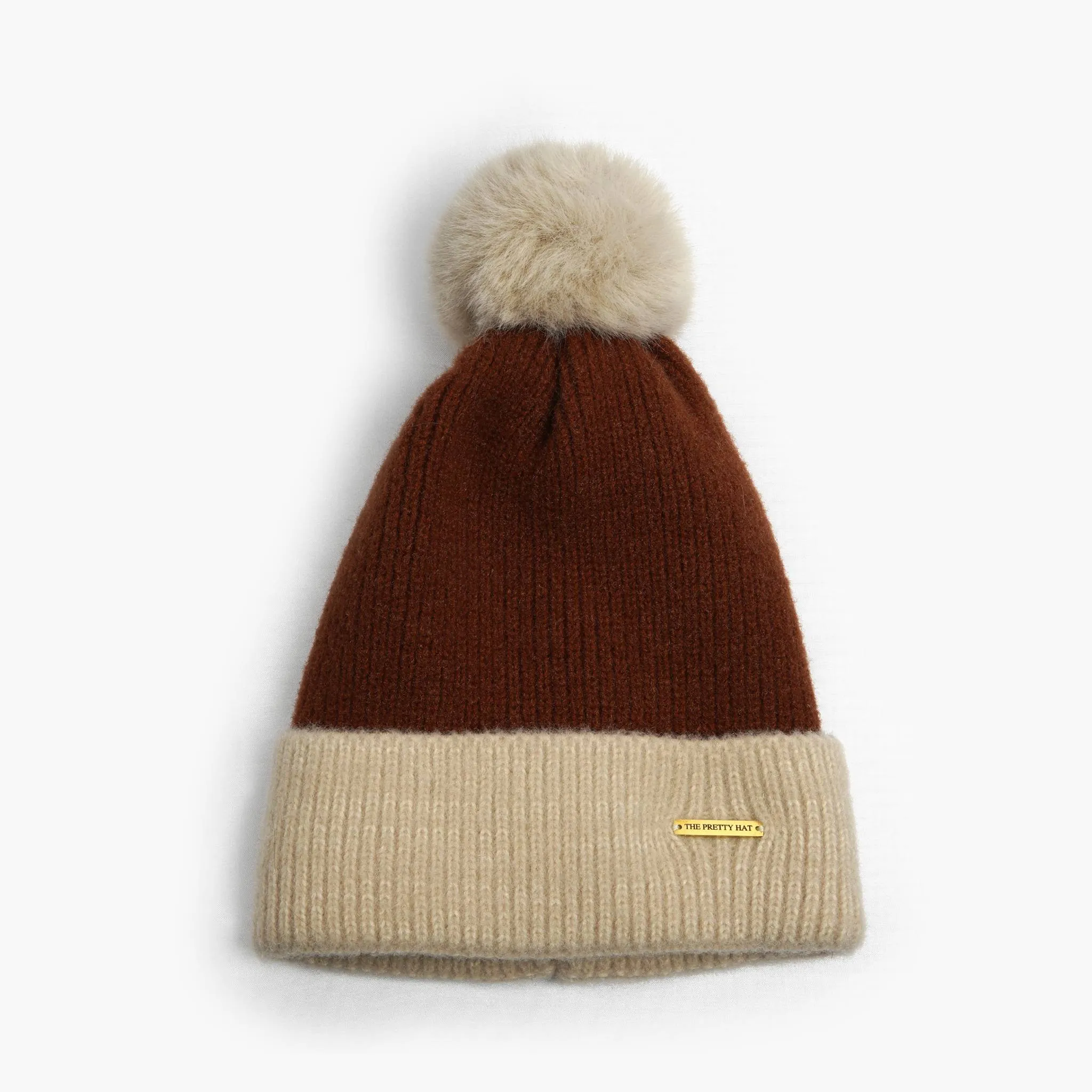 Jody Two Tone Fleece Lined Beanie - Mocha