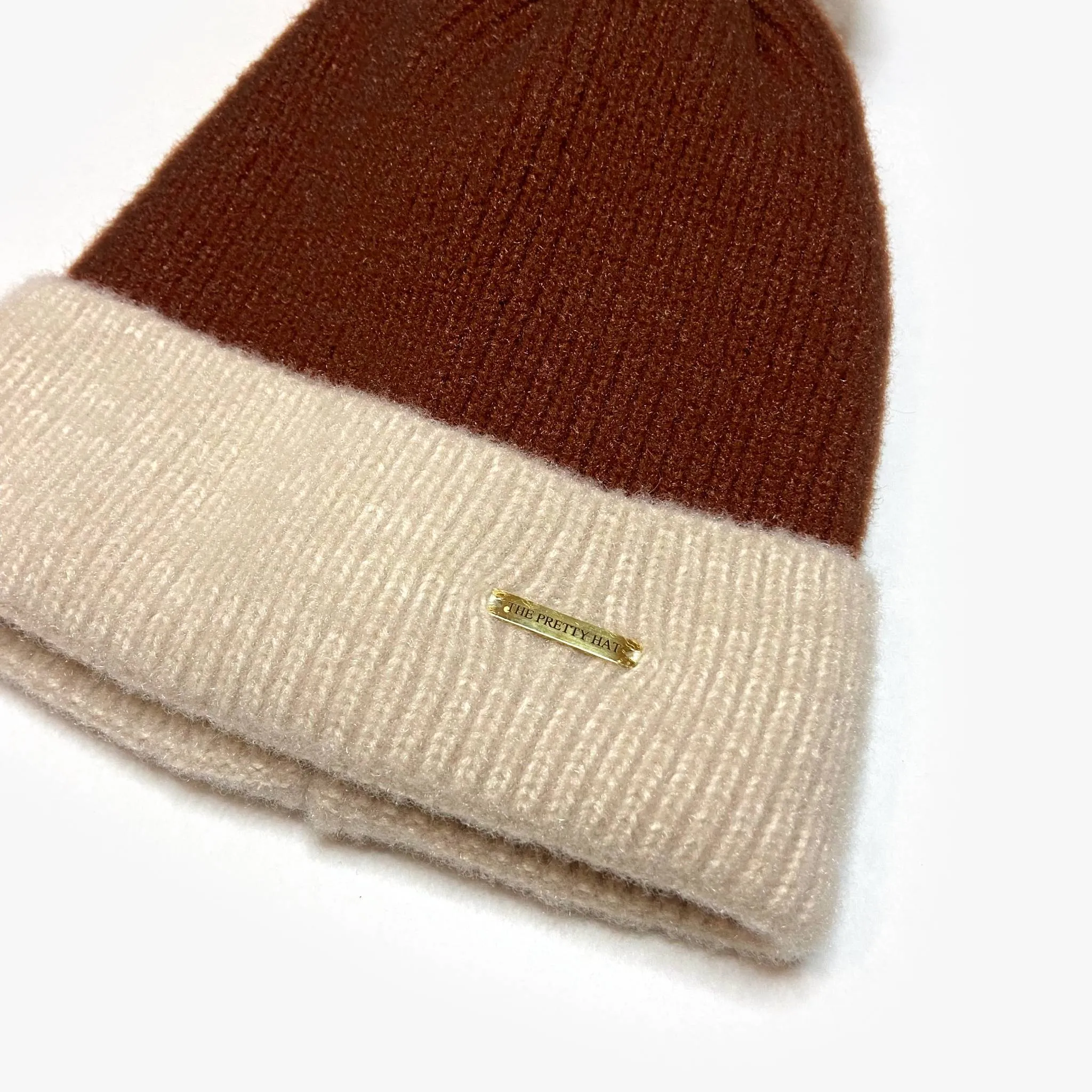 Jody Two Tone Fleece Lined Beanie - Mocha