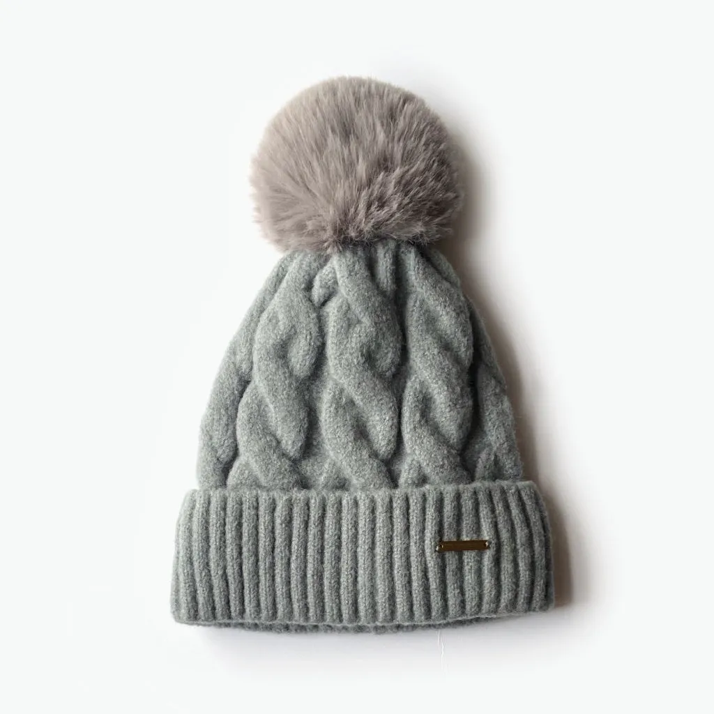 Kate Fleece Lined Beanie - Grey