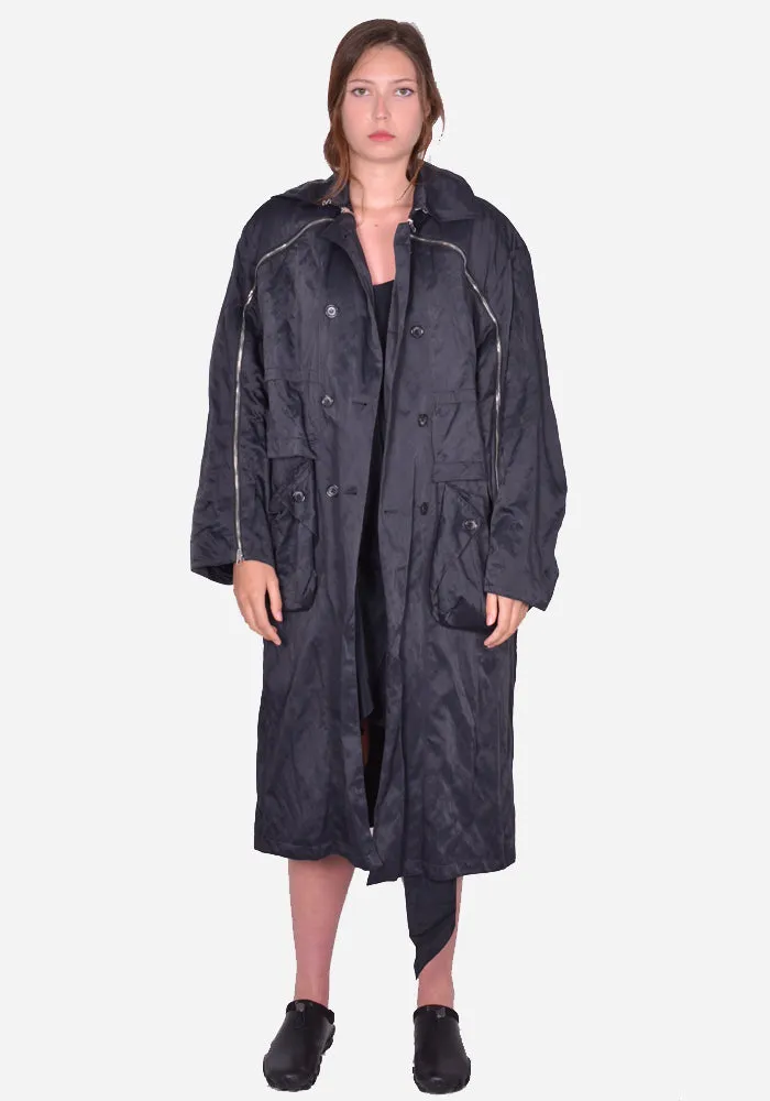 KIKO KOSTADINOV WOMEN KKWSS24C02-21 MALLARME COAT PEBBLE BLACK (New Season SS24)