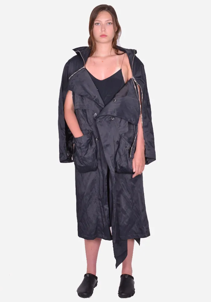 KIKO KOSTADINOV WOMEN KKWSS24C02-21 MALLARME COAT PEBBLE BLACK (New Season SS24)