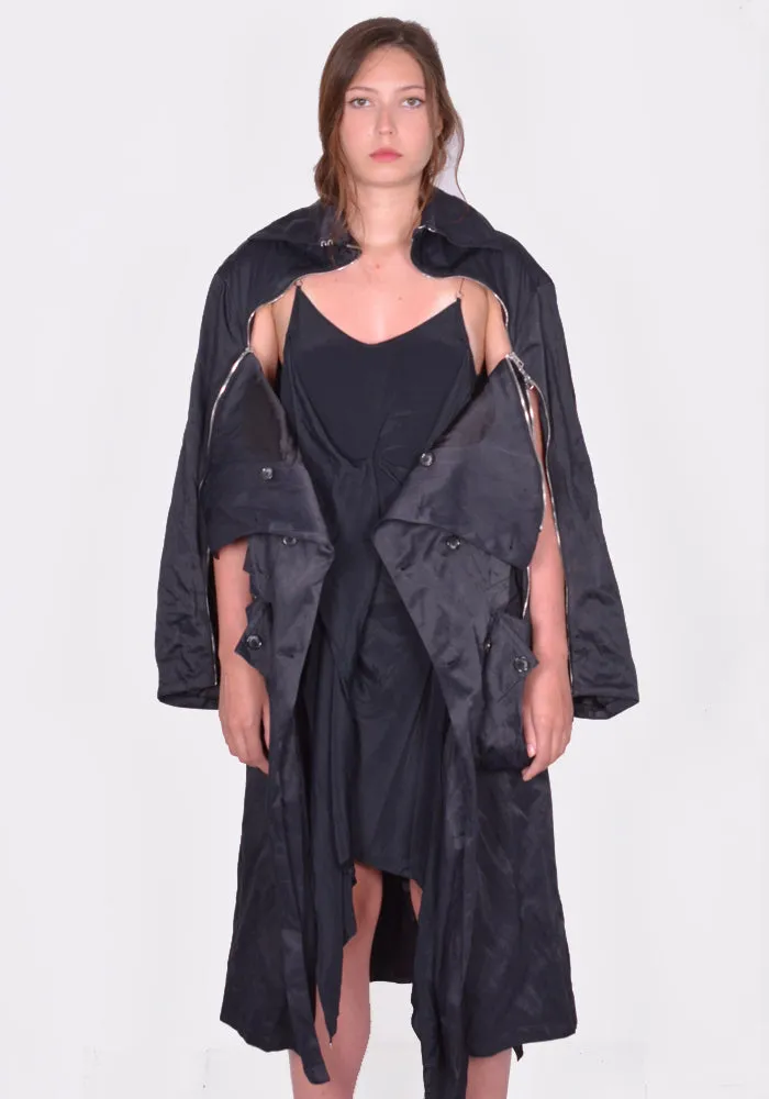 KIKO KOSTADINOV WOMEN KKWSS24C02-21 MALLARME COAT PEBBLE BLACK (New Season SS24)