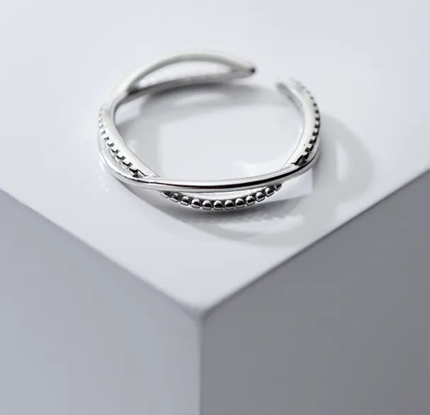 Kirstin | Adjustable Sterling Silver Steel Ring