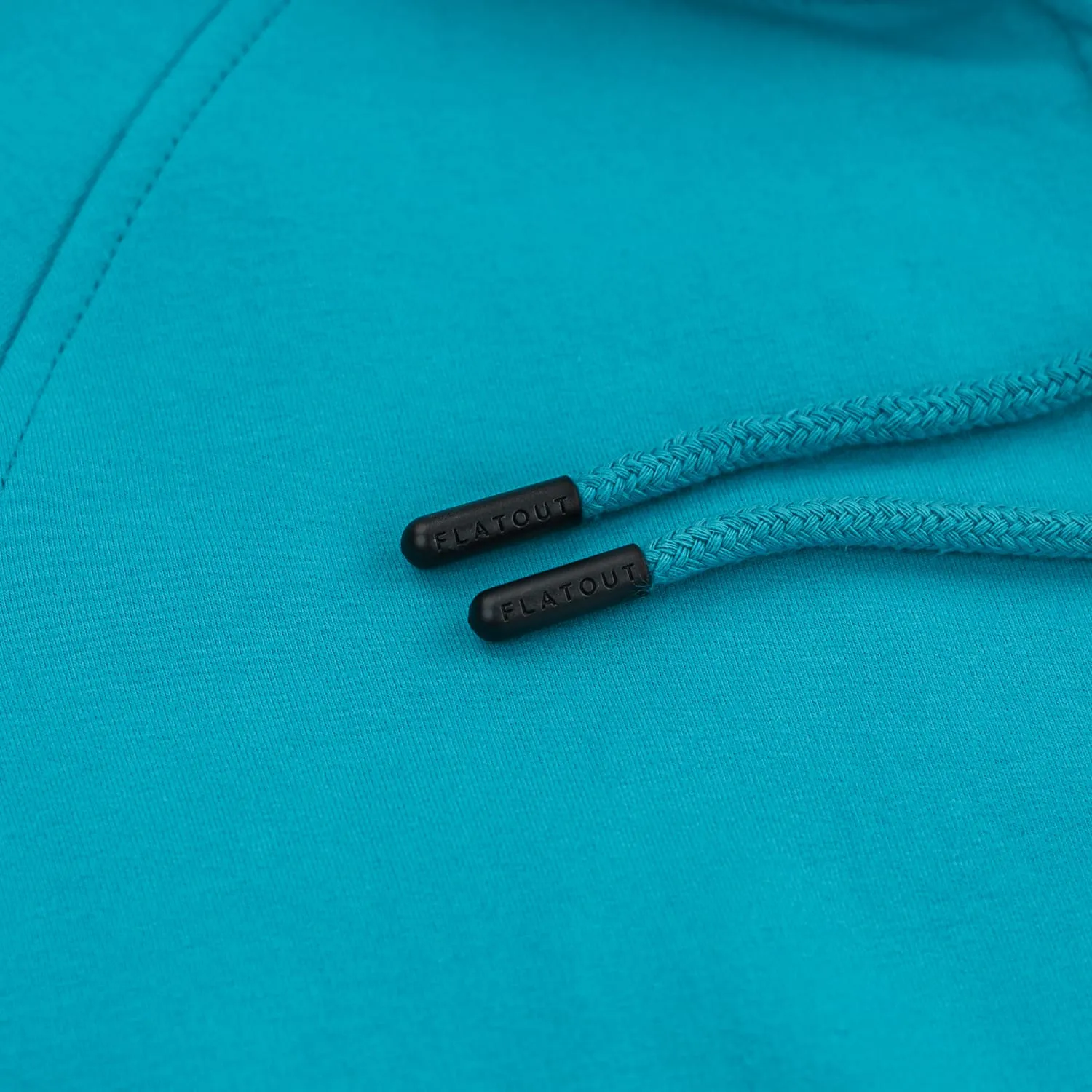 Kora Long Zipup Hoodie Turquoise