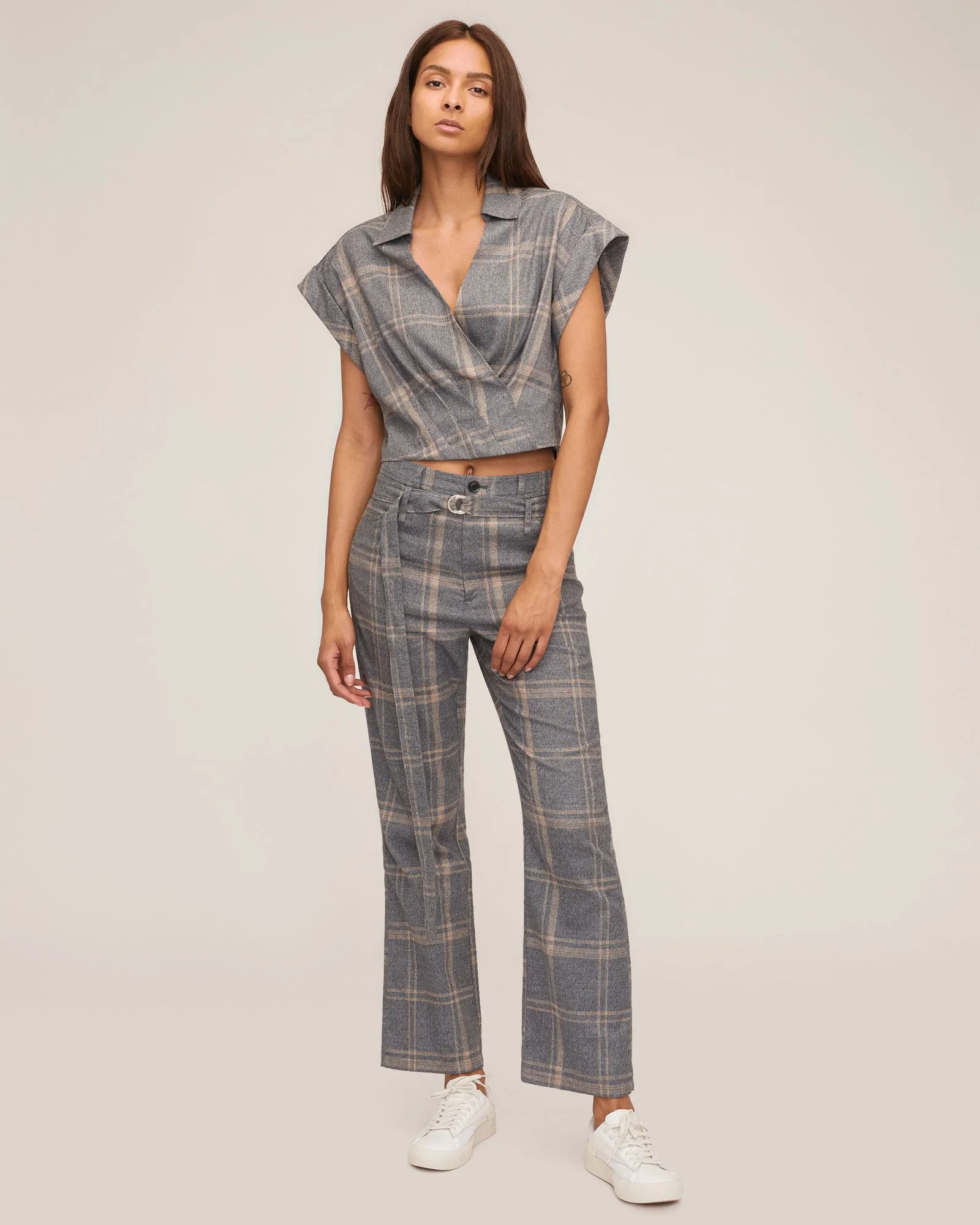 Lennon Lightweight Flannel Flare Pant