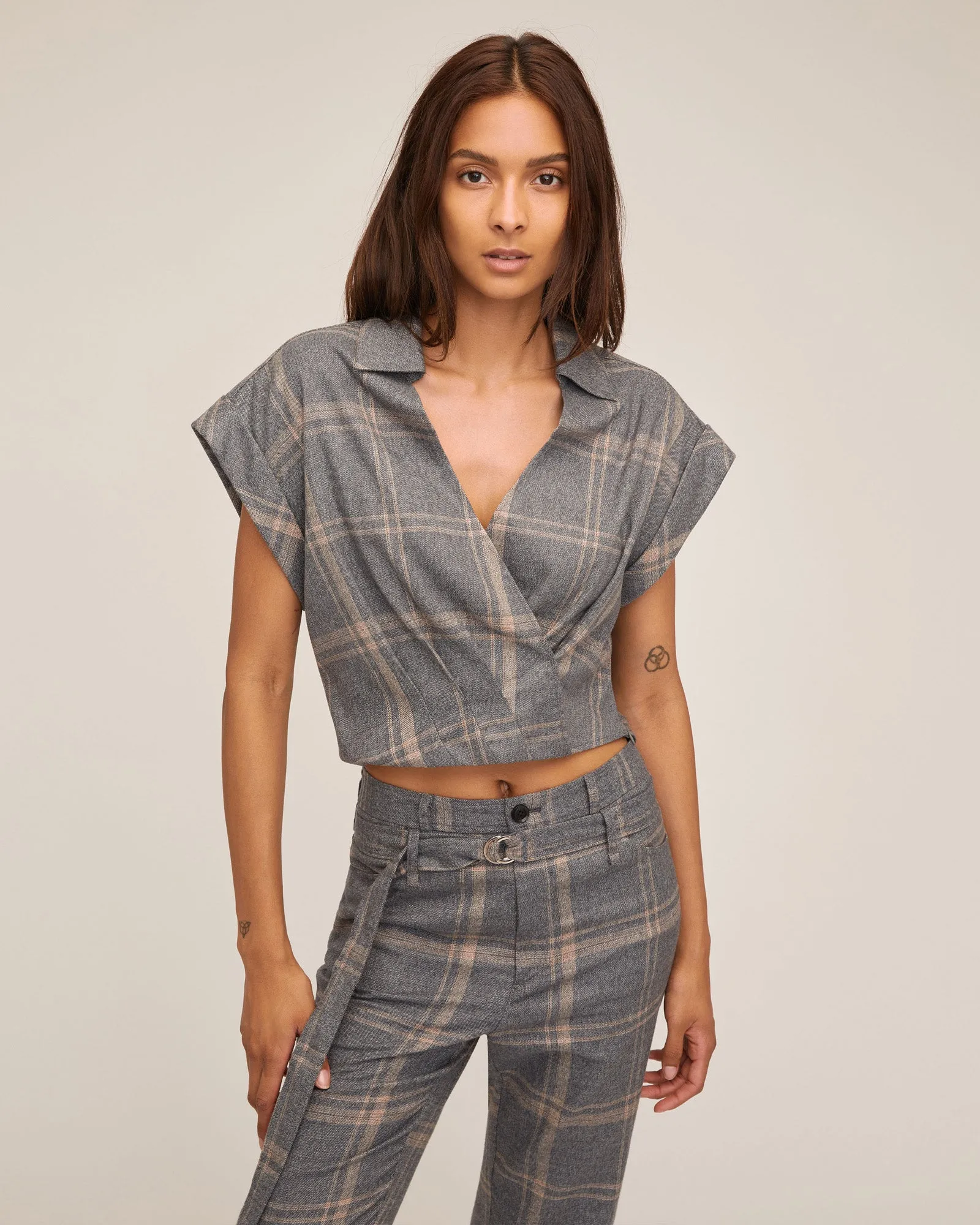 Lennon Lightweight Flannel Flare Pant