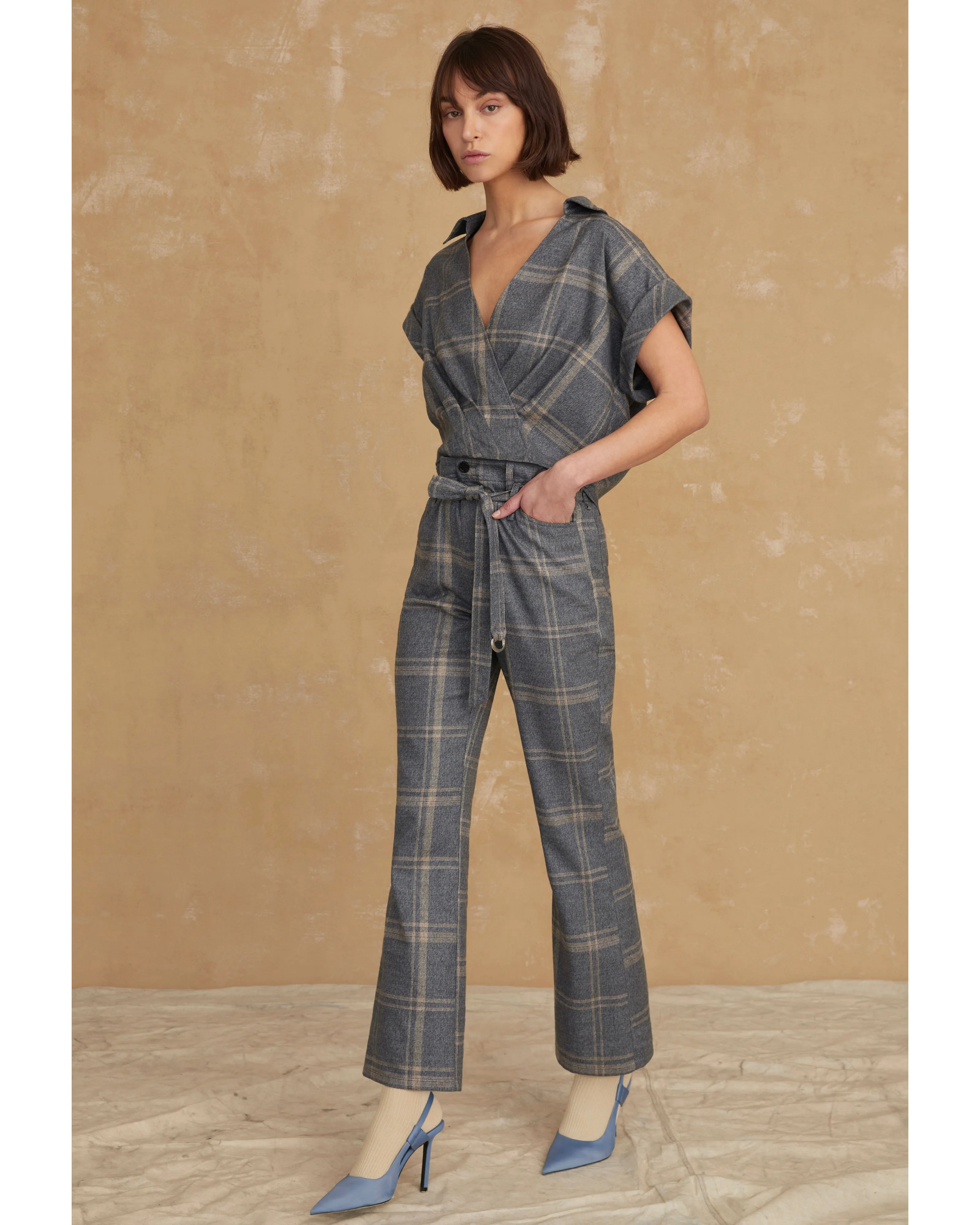 Lennon Lightweight Flannel Flare Pant