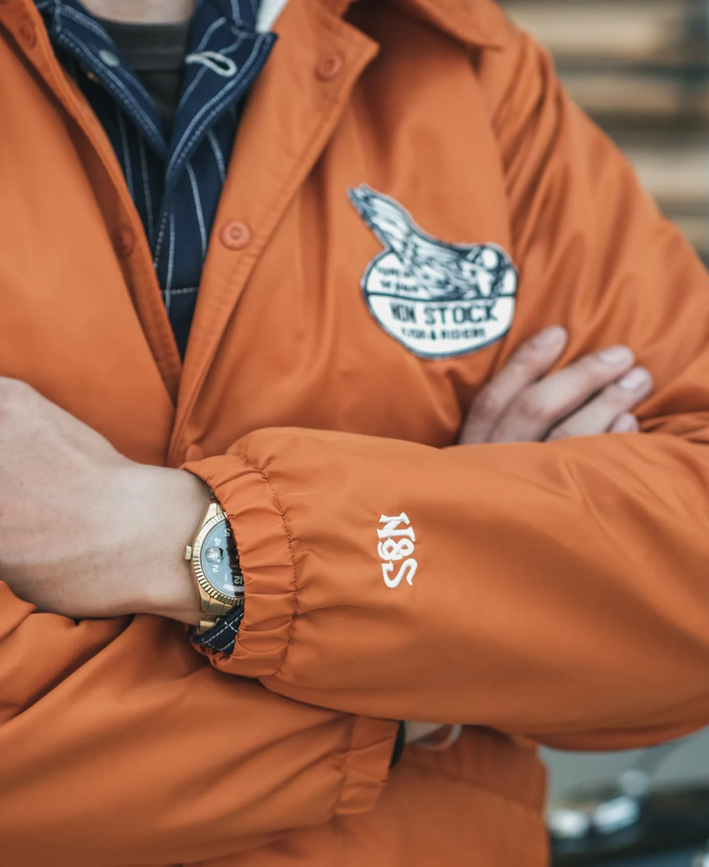 Logo-Appliqued Nylon Coach Jacket - Orange