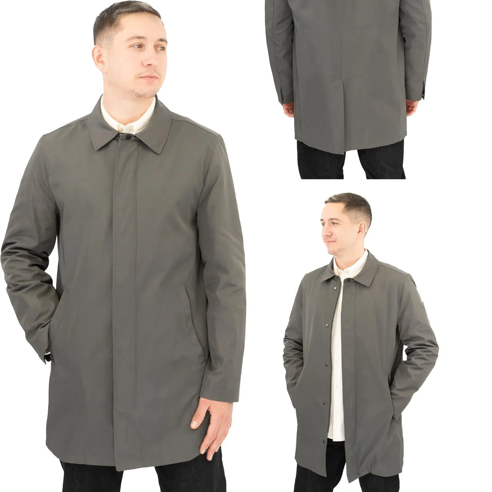 M&S Mens Autograph Olive Mac Raincoat