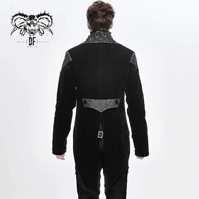 Men's Gothic Chinese Button Velet Jackets