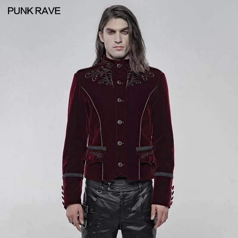 Men's Gothic Embroidered Single-breasted Jackets