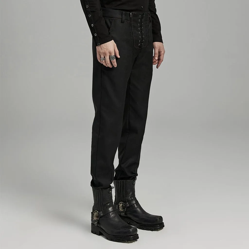 Men's Gothic Stitching Zipper Pants