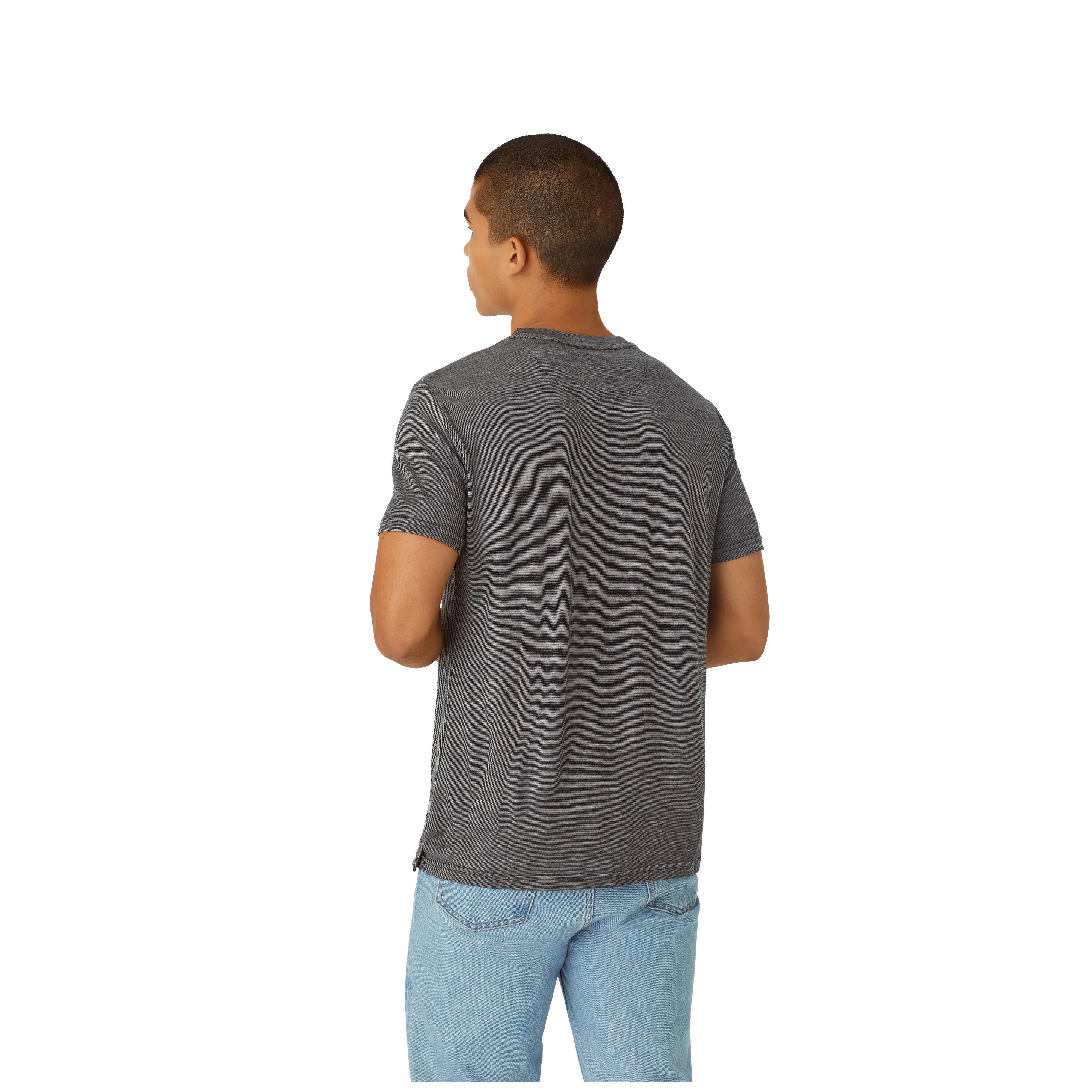 Men's Merino Wool Blend Crew Neck Short Sleeve T-Shirt 2-Pack