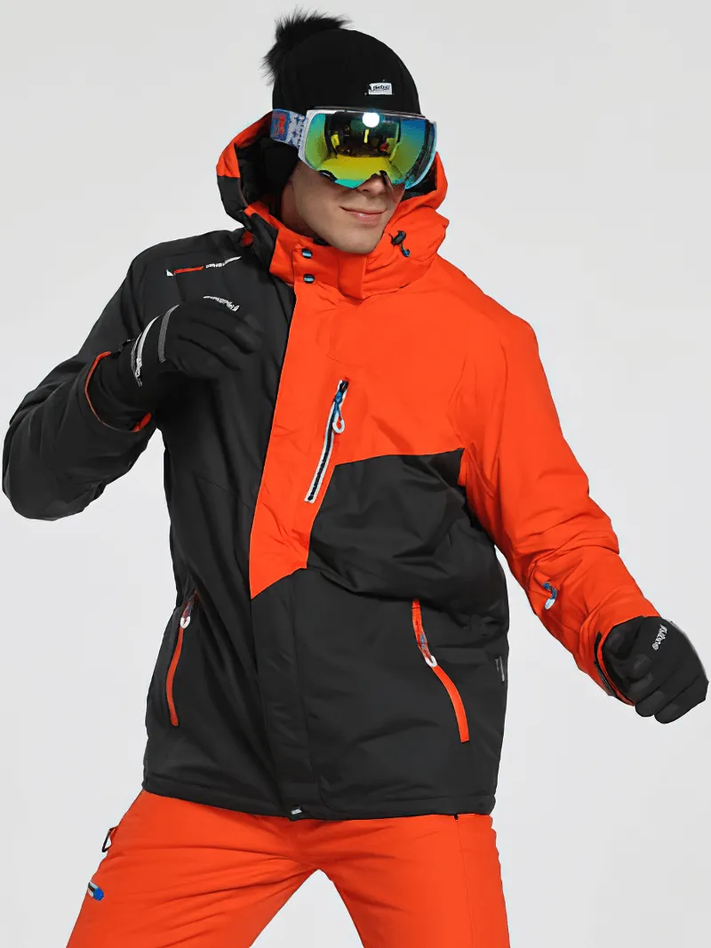 Men's Micro Fleece Linning Ski Jacket with Detachable Hood - SF0857