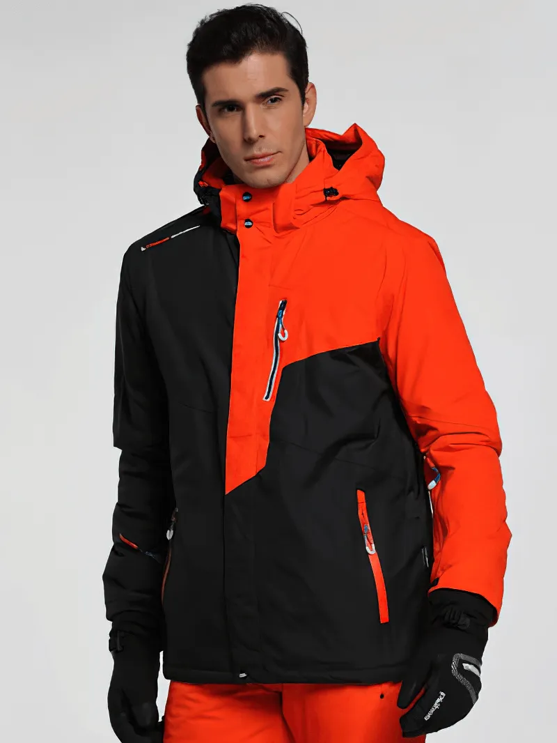 Men's Micro Fleece Linning Ski Jacket with Detachable Hood - SF0857