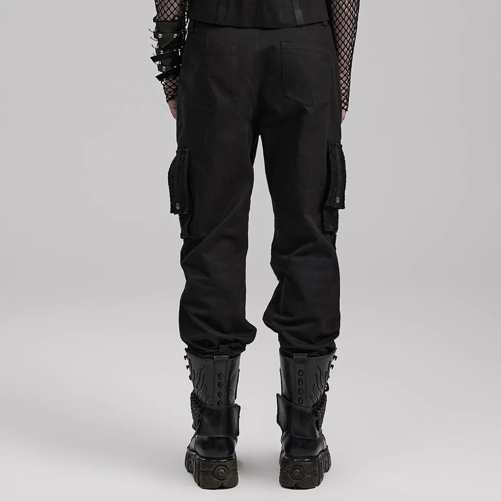 Men's Punk Big-pocket Splice Pants