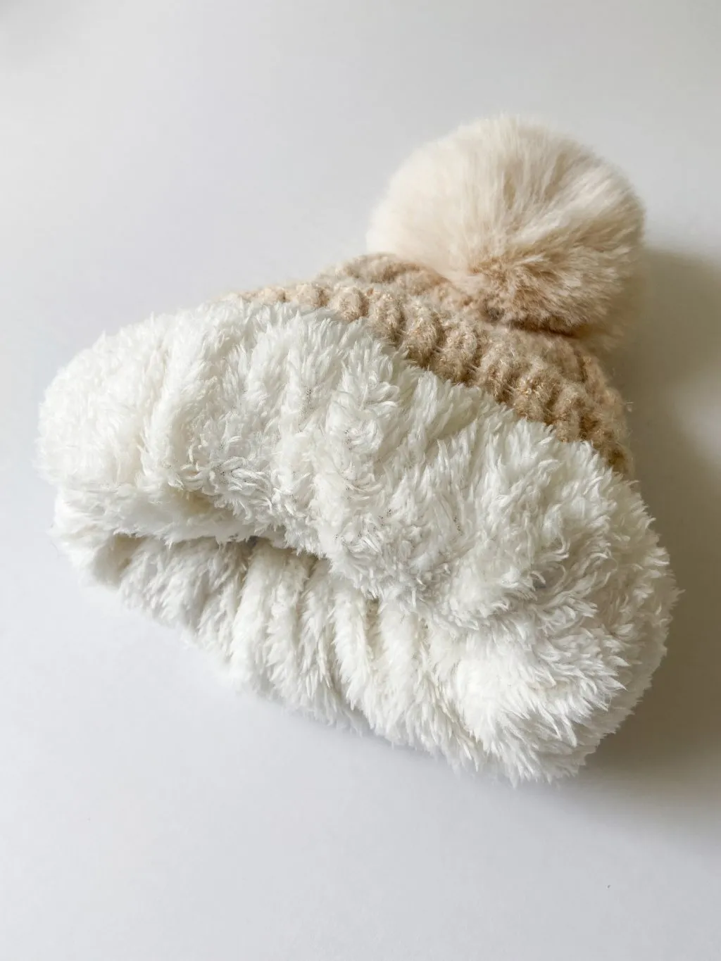 Millie Fleece Lined Beanie & Scarf Set - Cream