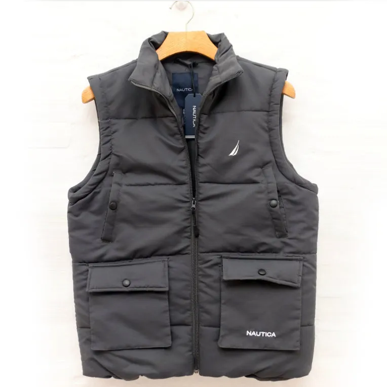 NA - Men 'Dark Grey' Premium Puffer Gilet NA625