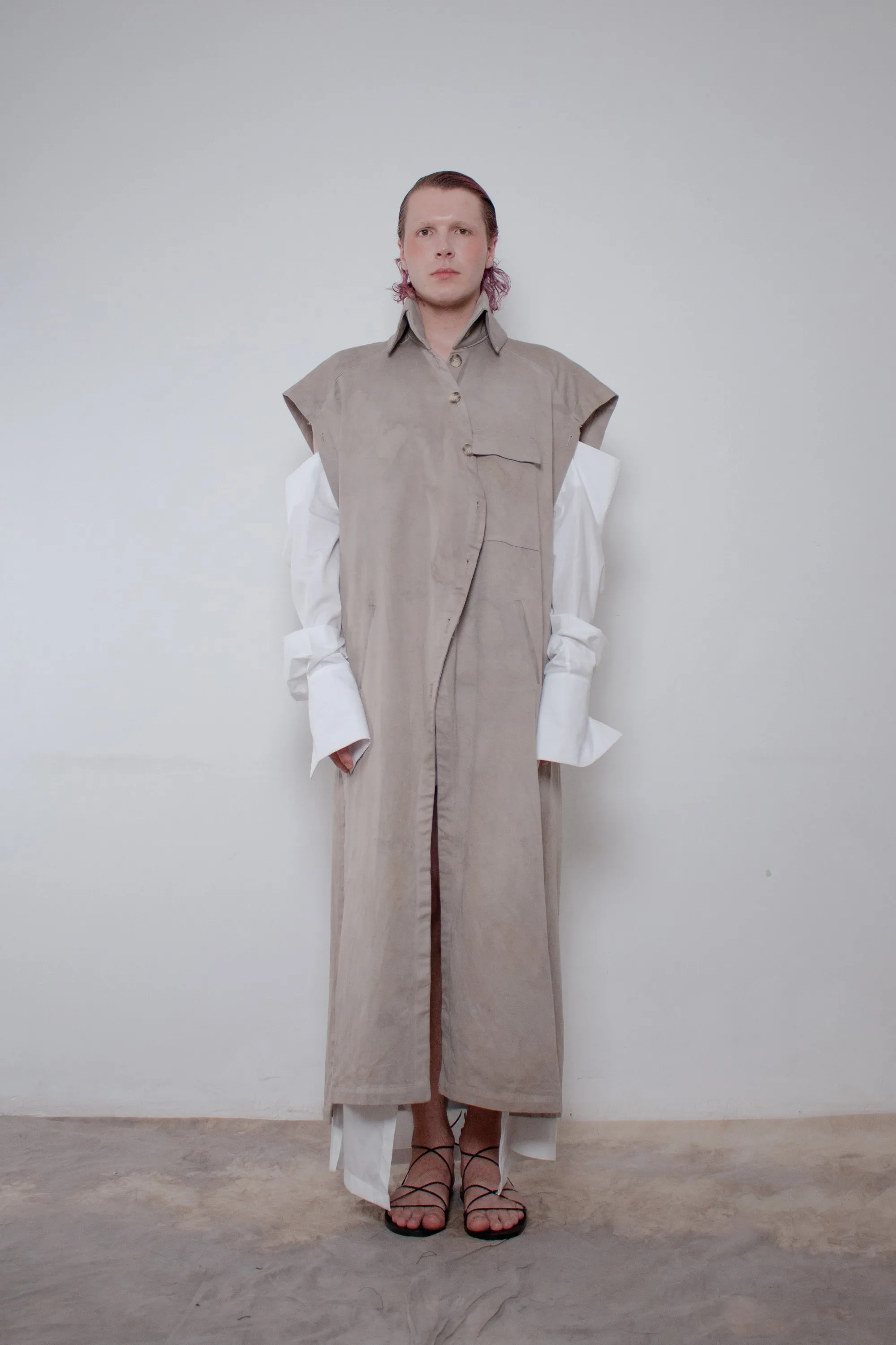 Naturally Dyed Elongated Cotton Twill Jacket