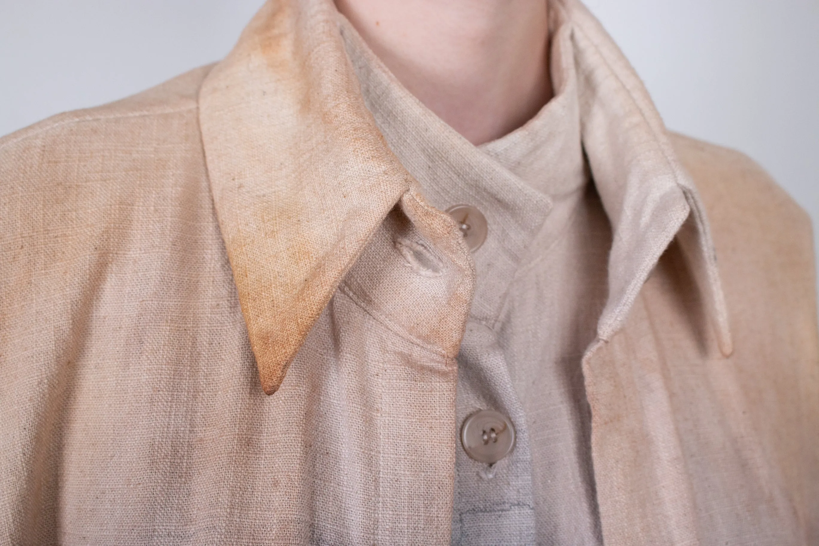 Naturally Dyed Layered Flax Jacket