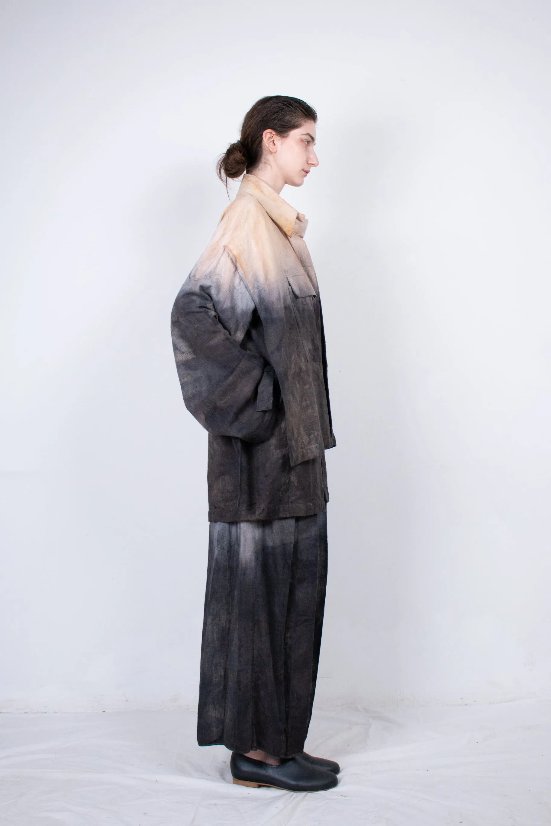 Naturally Dyed Layered Flax Jacket