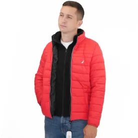 Nautica Performance Double Zip Puffer Jacket Red