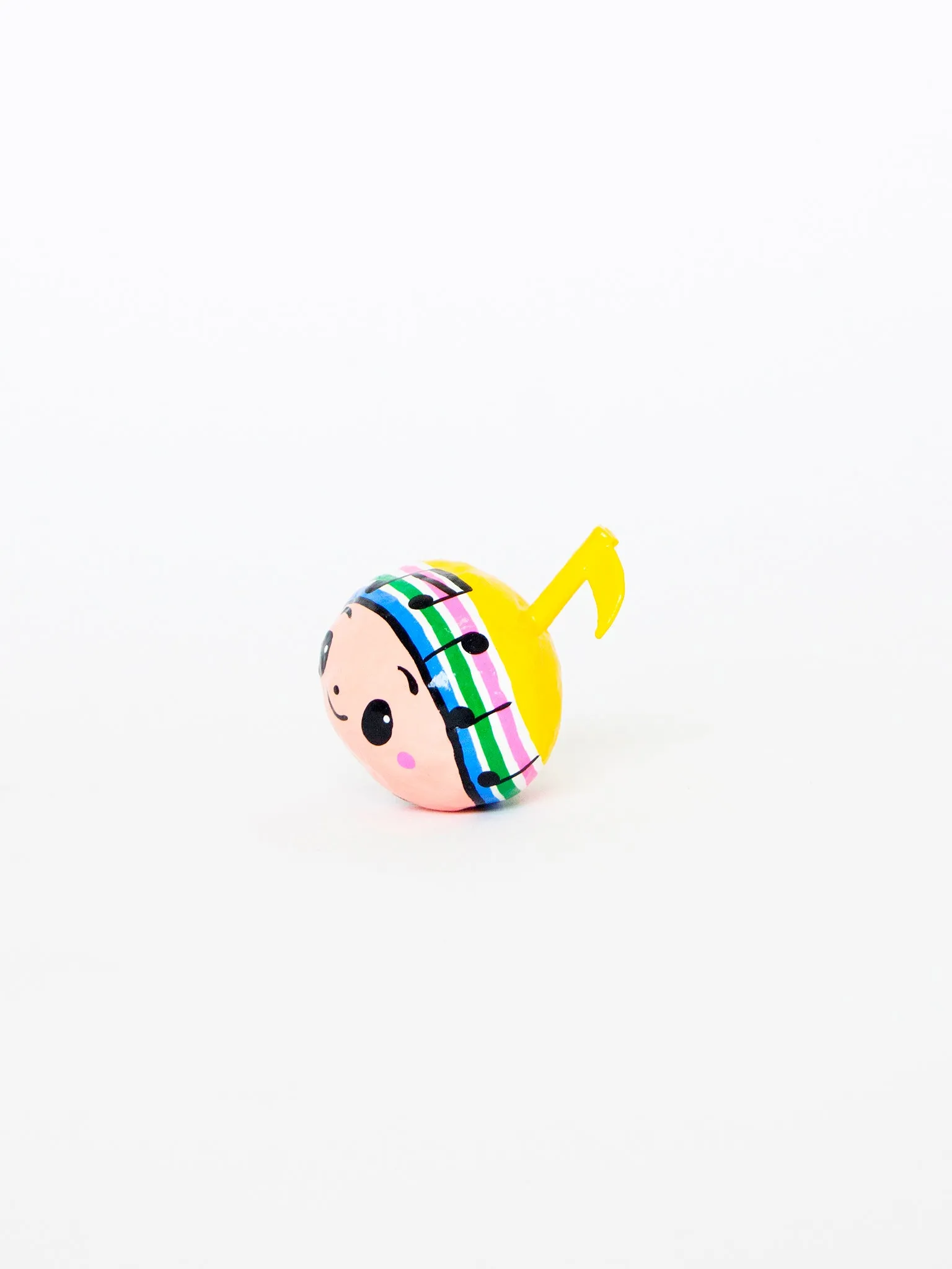 Okiagari doll music note, yellow